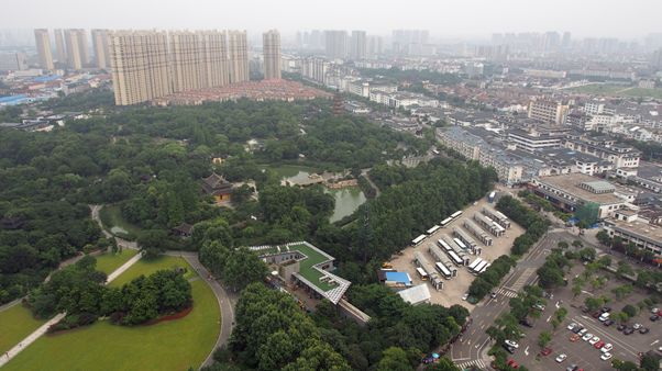 View from Tianning Temple, Changzhou, photographed July 4th 2015 - Bravo Charlie