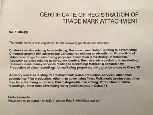 Certificate of Registration of Trade Mark Attachment - Philip Bateman and Bravo Charlie